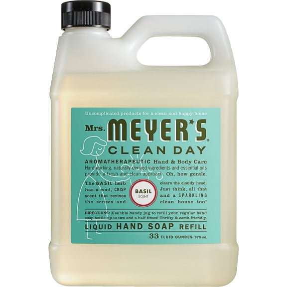 Mrs. Meyer's Clean Day Hand Soap Basil Refill 33 fl oz