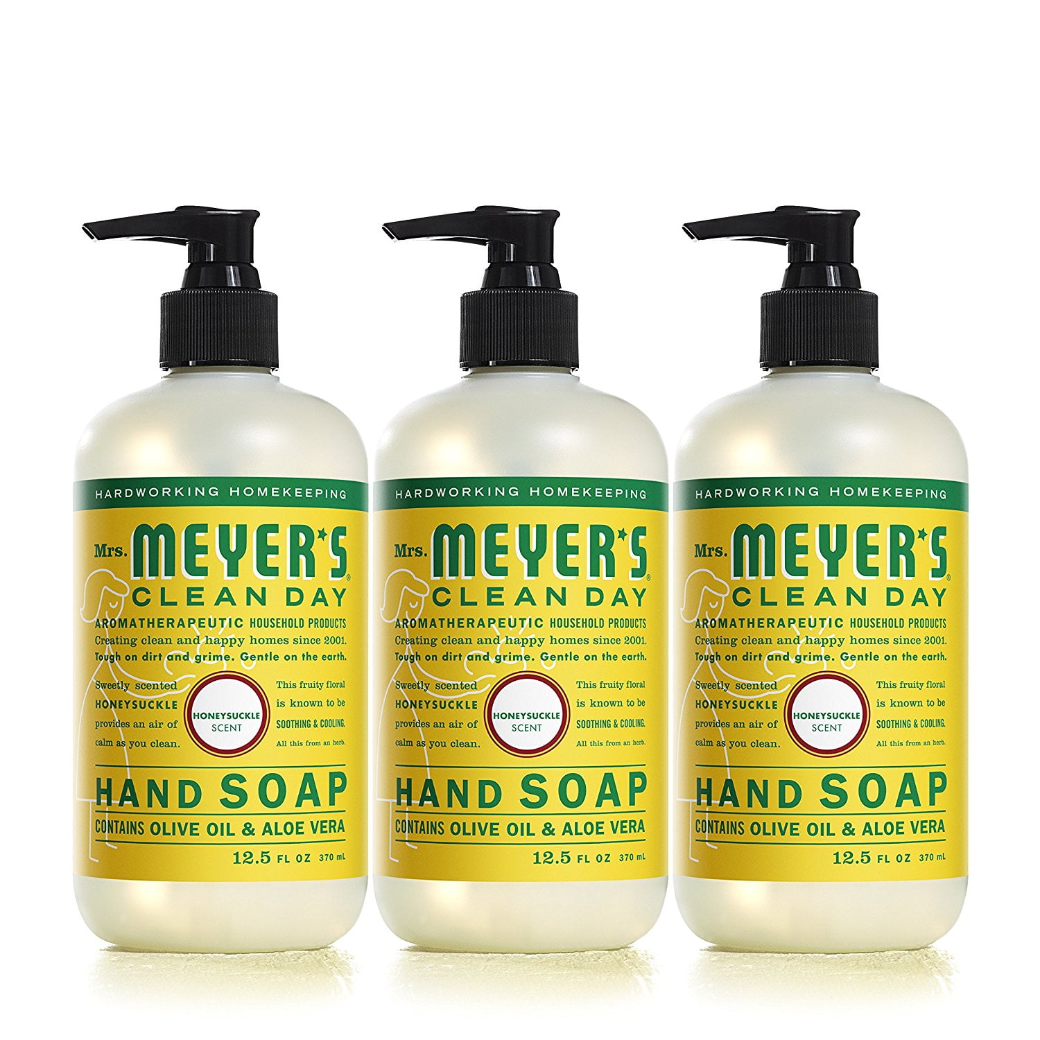 Mrs. Meyers Clean Day Hand Soap, Honeysuckle, 12.5 fl oz, 3 ct