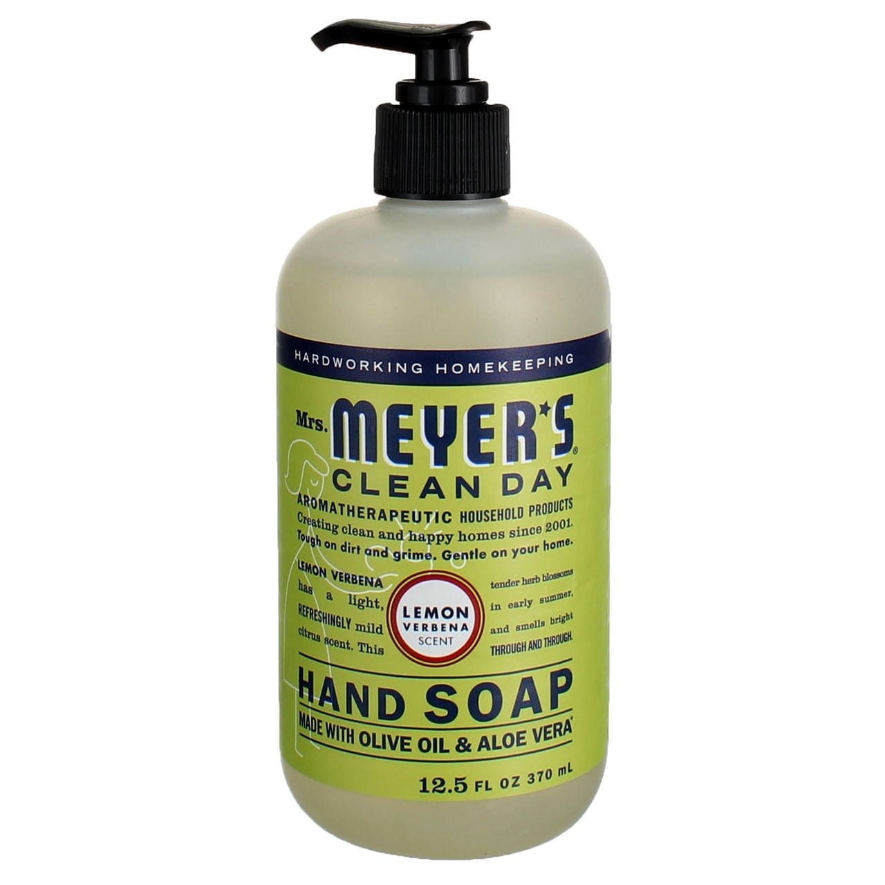 Mrs. Meyer's Clean Day Hand Soap Liquid, Lemon Verbena, 12.5 fl oz (6 pack) (Bundle)