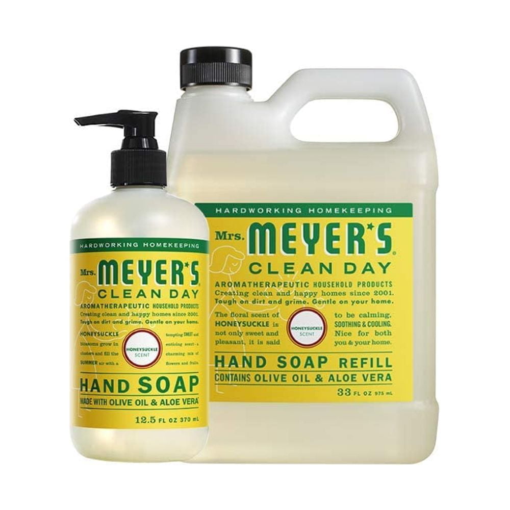 Mrs. Meyer's Clean Day Hand Soap Variety, 1 Honey Suckle Refill, 1 Honey Suckle Hand Soap, 1 CT