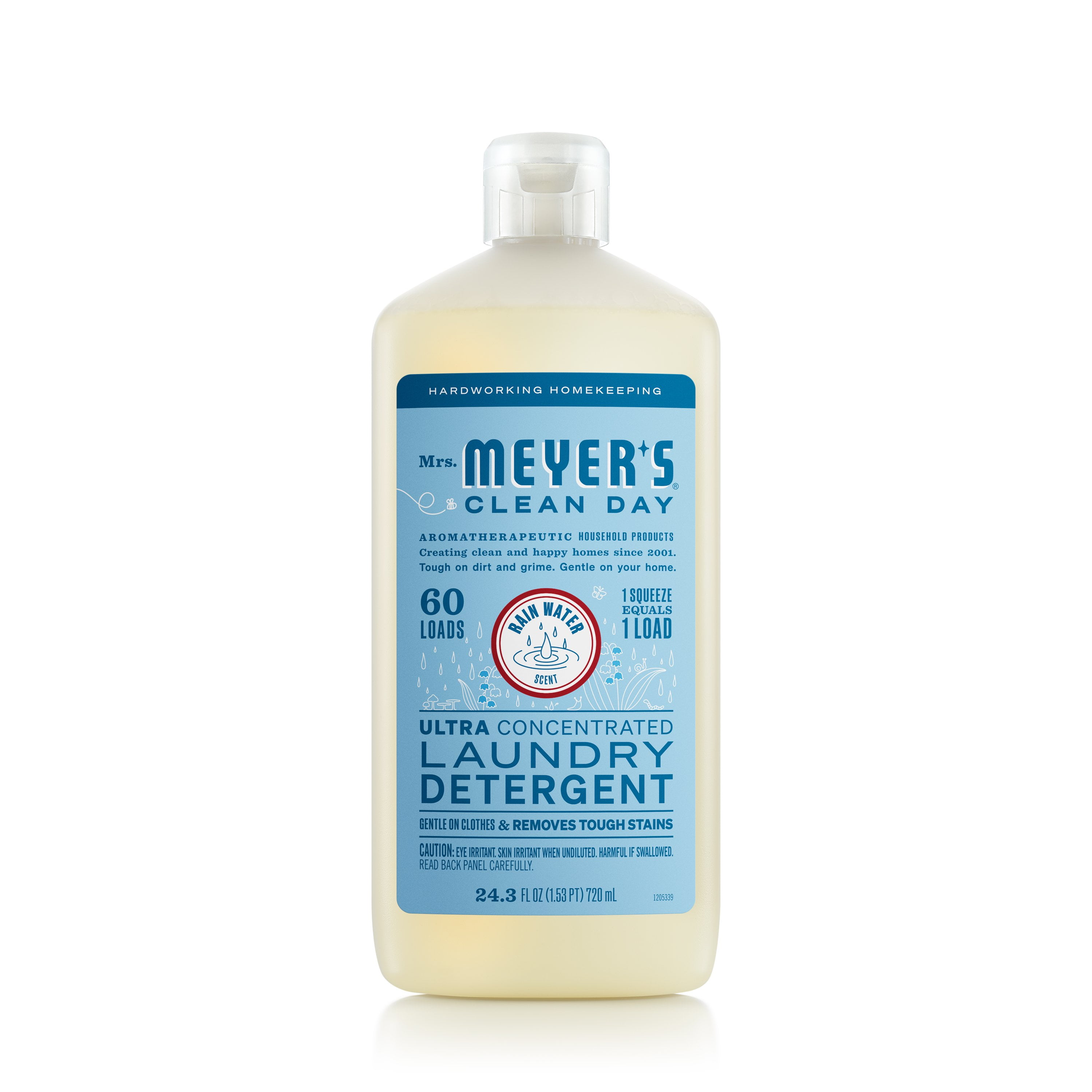Mrs. Meyer's Clean Day Laundry Detergent, 60 Loads - Rain Water - 24.3 oz