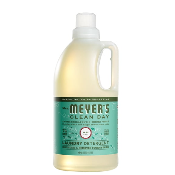 Mrs. Meyer's Clean Day Laundry Detergent, Basil Scent, 64 Fl Oz