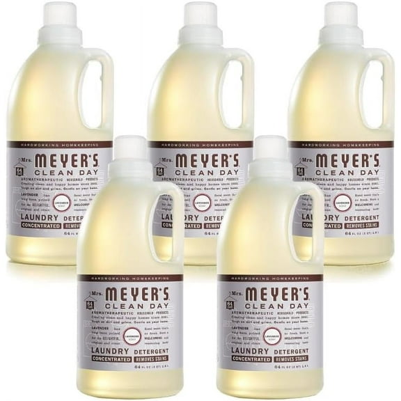 Mrs. Meyer’s Clean Day Lavender Laundry Detergent Concentrated Loads Per Bottle 64 Fl Oz (Pack of 5)