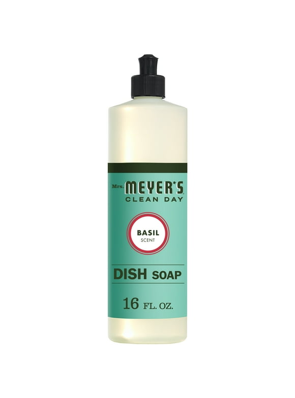 Mrs. Meyer's Clean Day Liquid Dish Soap, Basil Scent, 16 Fluid Ounce