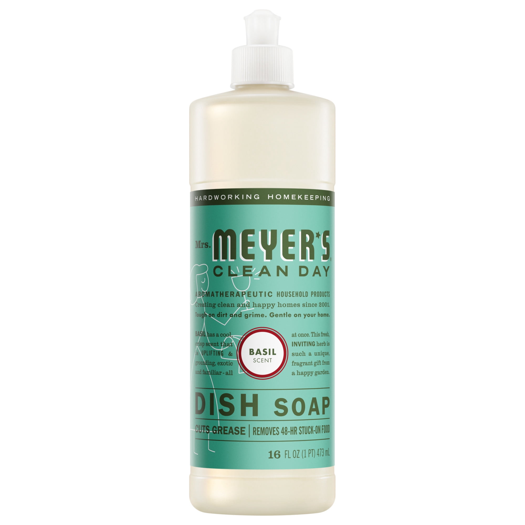 Mrs. Meyer's Clean Day Basil Scented Dish Soap Refill - Thumbnail 3