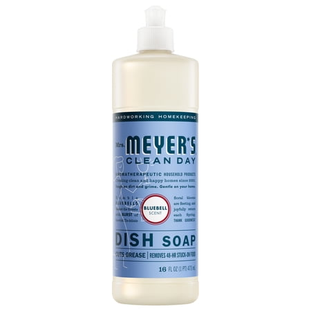 Mrs. Meyer's Clean Day Liquid Dish Soap, Bluebell Scent, 16 Fl Oz Bottle