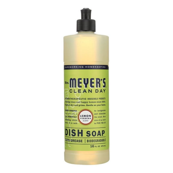 Mrs. Meyer's Clean Day - Liquid Dish Soap - Lemon Verbena - Case of 6 - 16 oz