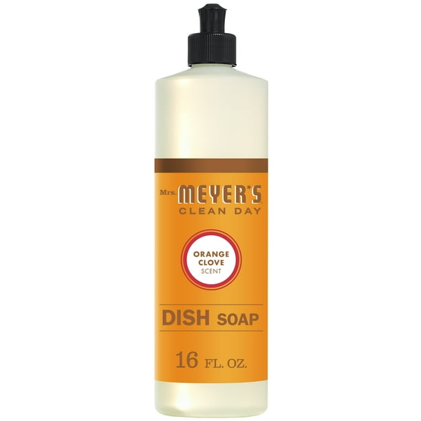 Mrs. Meyer's Clean Day Liquid Dish Soap, Orange Clove Scent, 16 Ounce
