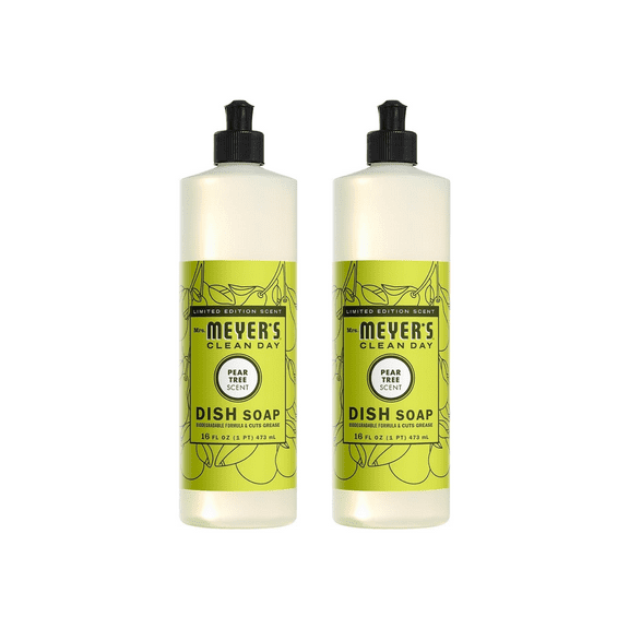 Mrs. Meyer’s Clean Day Liquid Dish Soap, Pear Tree, 16 oz (Pack - 2)