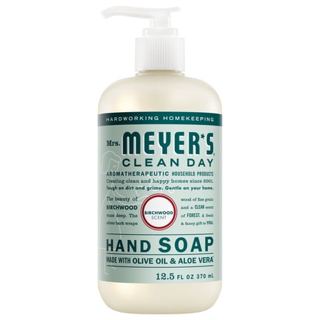 Mrs. Meyer’s Clean Day Hand Soap, Birchwood Scent, 12.5 Fl Oz Bottle