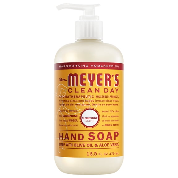 Mrs. Meyers Clean Day Hand Soap, Clementine Scent, 12.5 Fl Oz Bottle