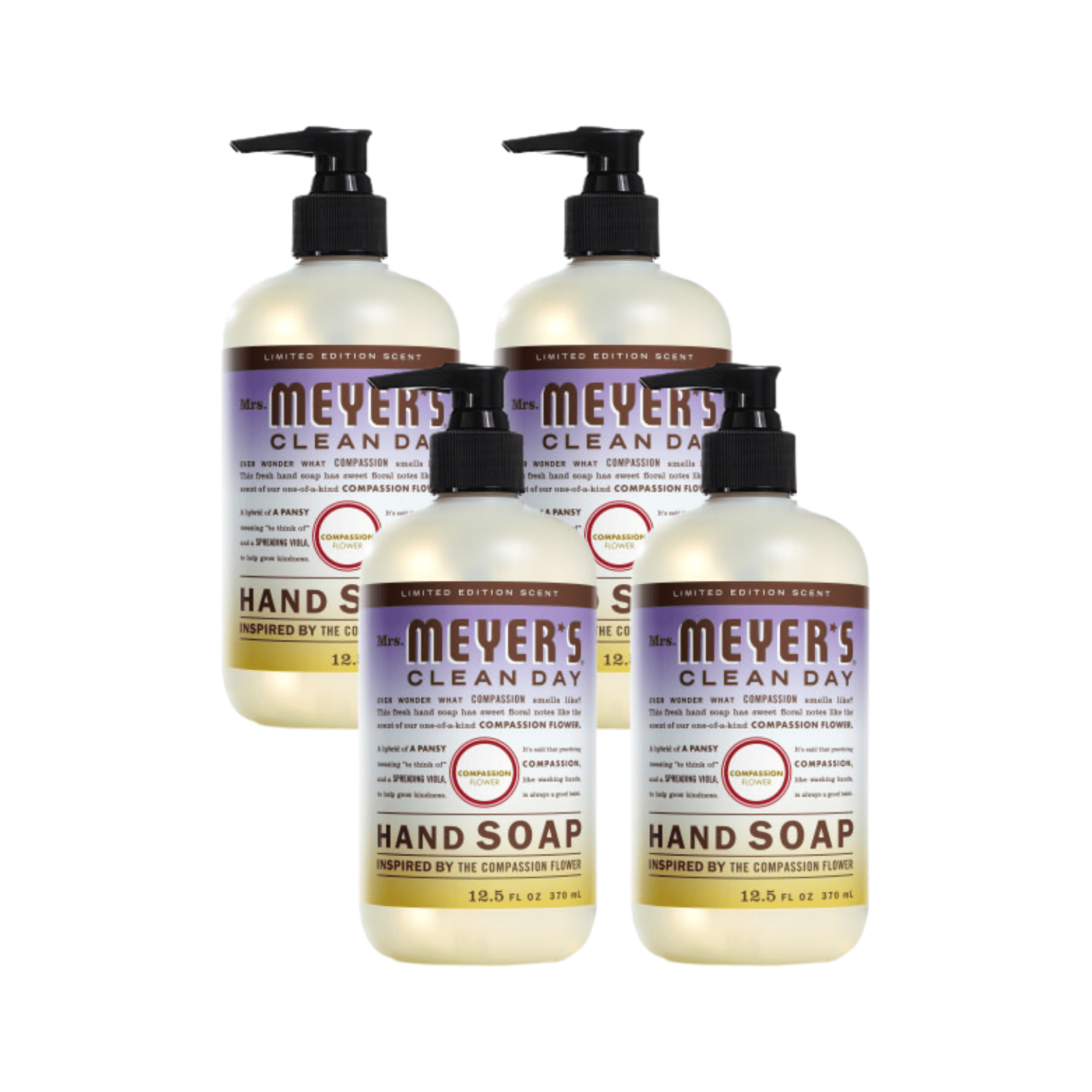 Mrs. Meyer’s Clean Day Liquid Hand Soap, Compassion Flower, 12.5 OZ ...
