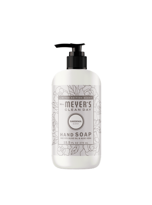 Mrs. Meyers Clean Day Liquid Hand Soap, Gardenia Scent, 12.5 Ounce Bottle