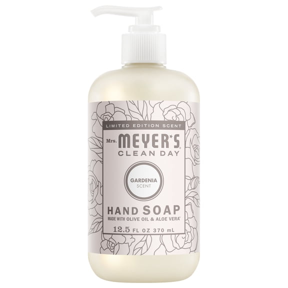 Mrs. Meyer’s Clean Day Hand Soap, Gardenia Scent, 12.5 Fl Oz Bottle