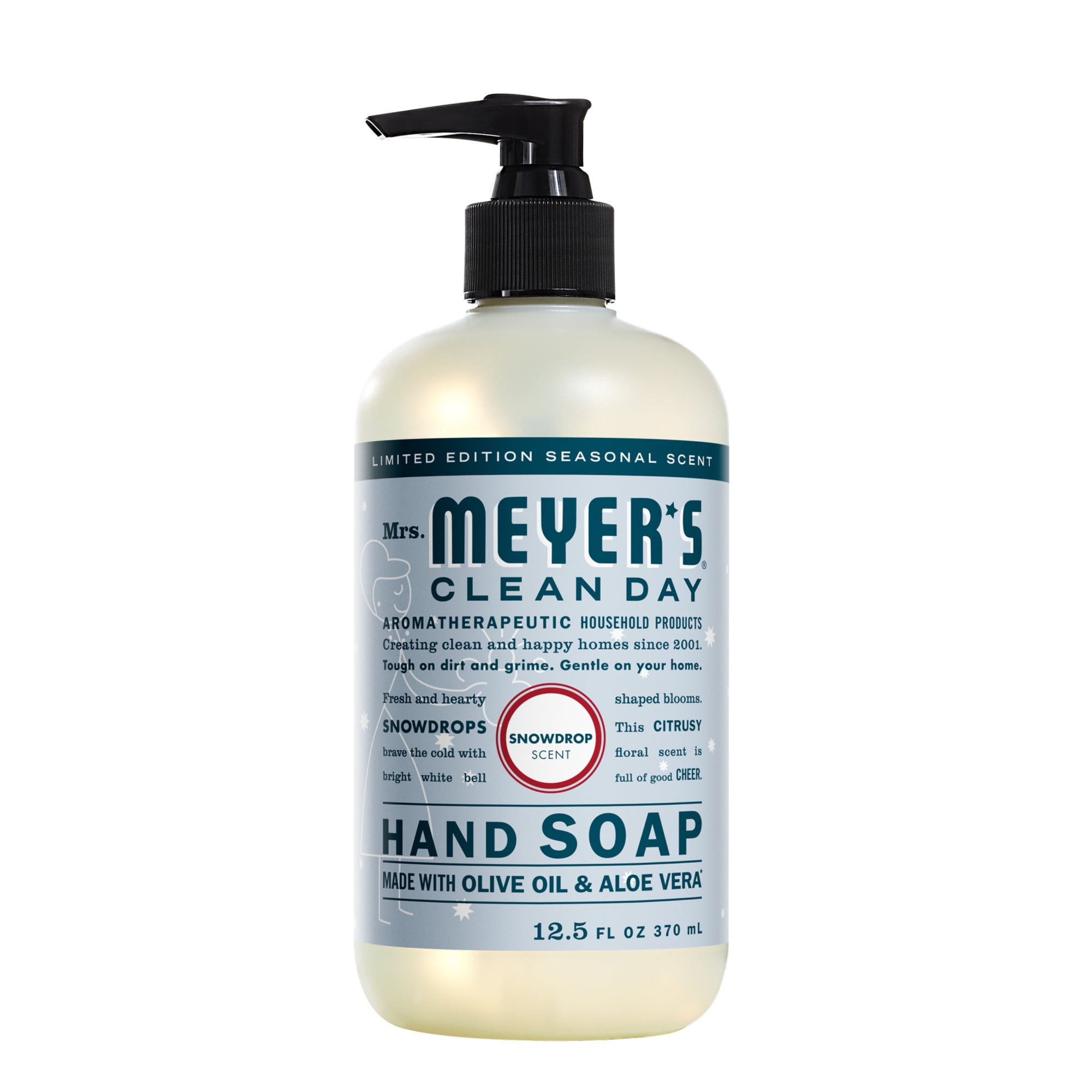 Mrs. Meyer's Clean Day Liquid Hand Soap, Limited Edition Snowdrop Scent, 12.5 fl oz Bottle