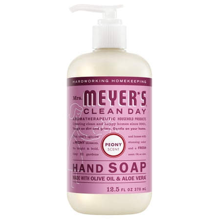 Mrs. Meyer’s Clean Day Hand Soap, Peony Scent, 12.5 Fl Oz Bottle