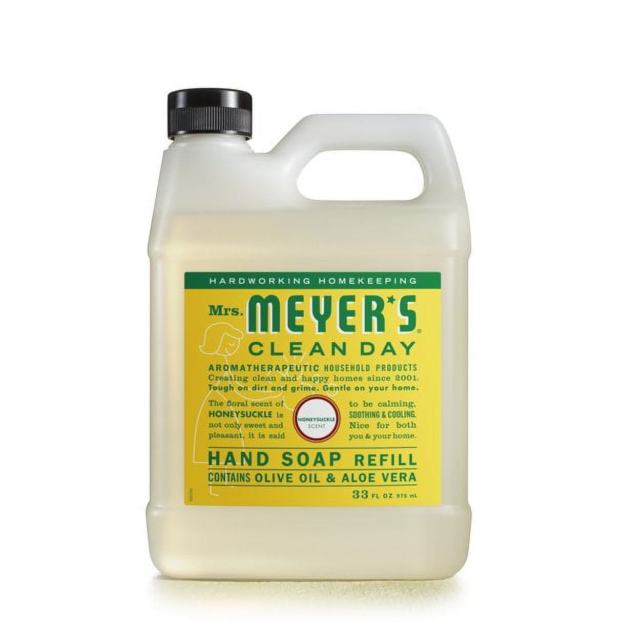 Mrs. Meyer's Clean Day Liquid Hand Soap Refill, Honeysuckle , 33 Fl oz. (Pack of 3)