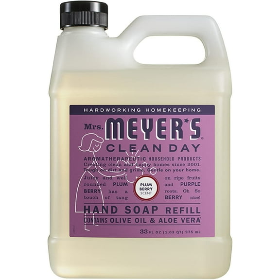 Mrs. Meyers Clean Day Liquid Hand Soap Refill, Plum Berry, 33 oz. (2 Pack)