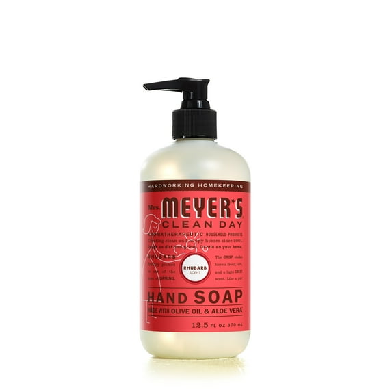 Mrs. Meyer's Clean Day Liquid Hand Soap, Rhubarb Scent, 12.5 Ounce Bottle