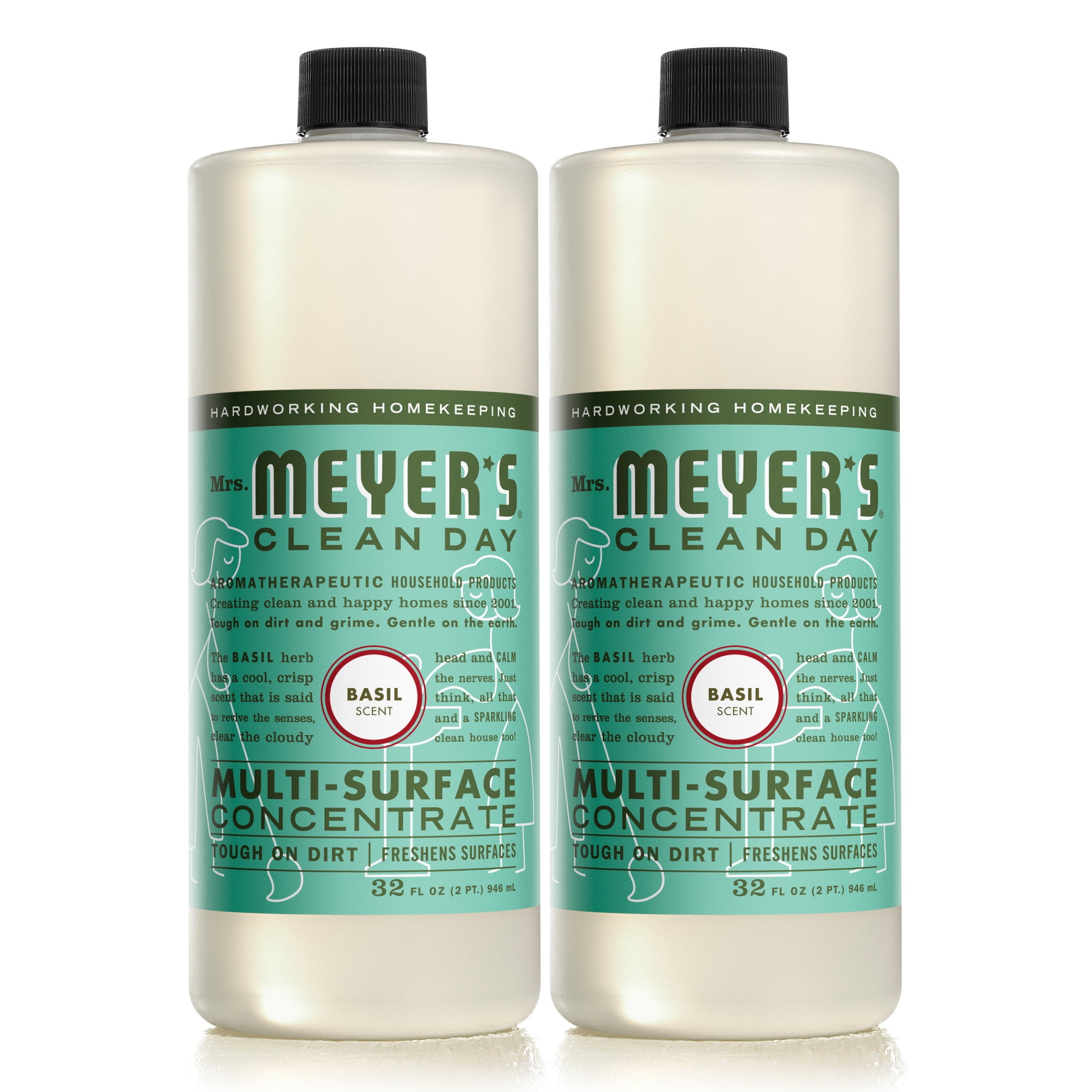 MRS. MEYER'S CLEAN DAY Mrs. Meyers Clean Day Multi-Surface Cleaner Concentrate, Basil Scent, 32 Ounce Bottle