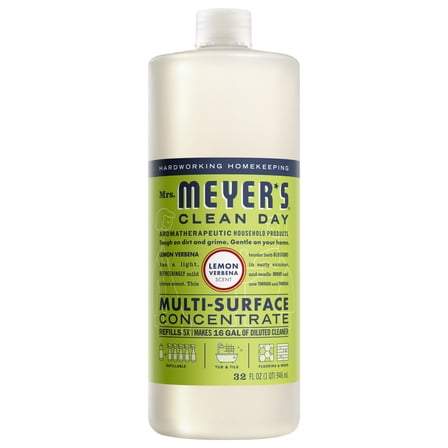 Mrs. Meyer's Clean Day Multi-Surface Everyday Concentrate, Lemon Verbena Scent, 32 Fl Oz Bottle