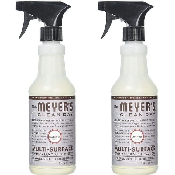 Mrs. Meyer's Clean Day Multi-Surface Everyday Cleaner, Cruelty Free Formula, Lavender Scent 2-Packs