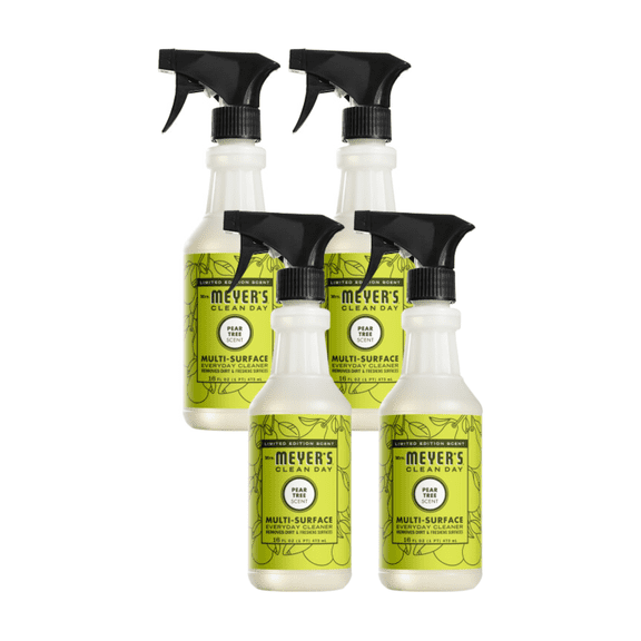 Mrs. Meyer’s Clean Day Multi-Surface Everyday Cleaner, Pear Tree, 16 oz (Pack - 4)