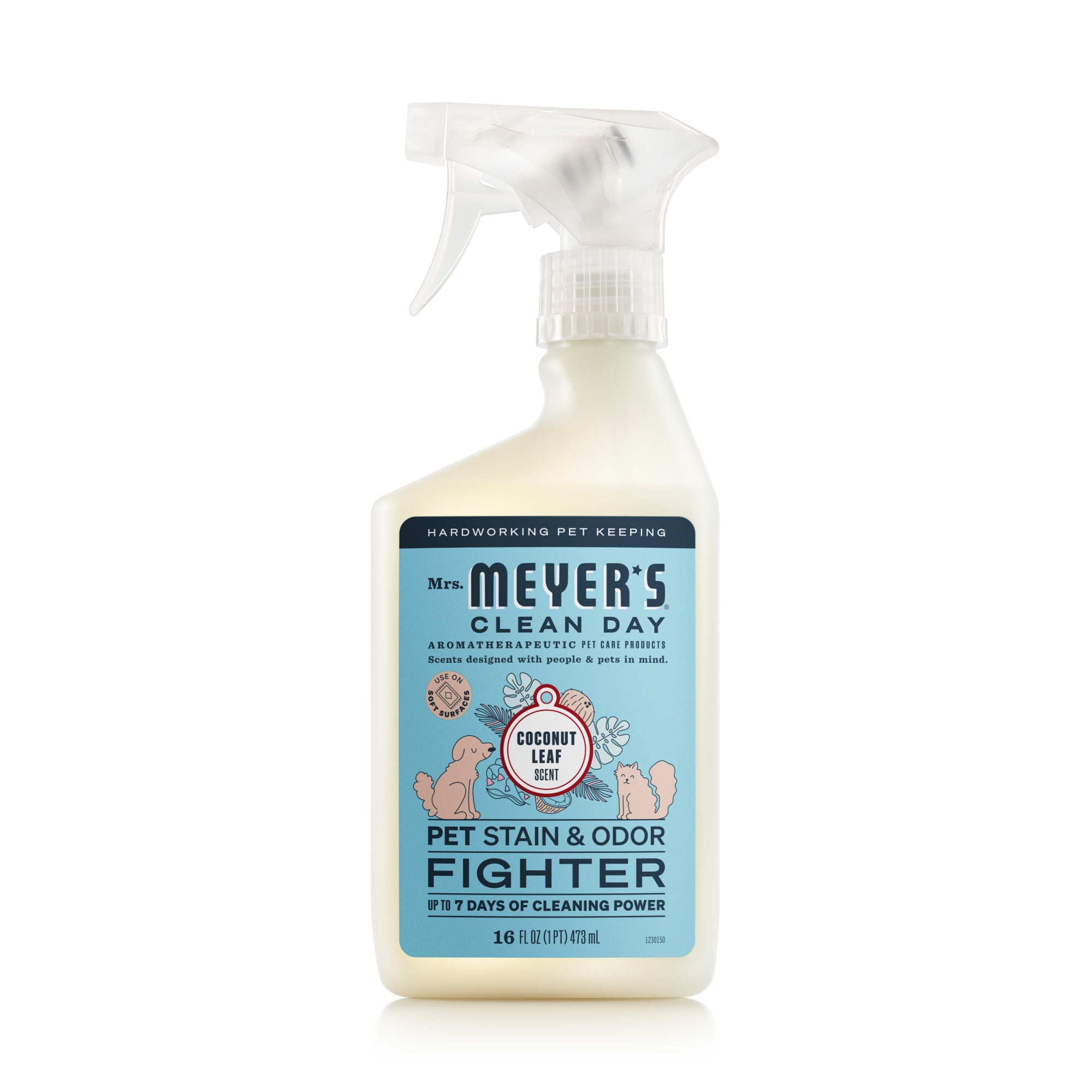 Mrs. Meyer's Clean Day Pet Stain & Odor Fighter,  Coconut Leaf Scent, 16oz