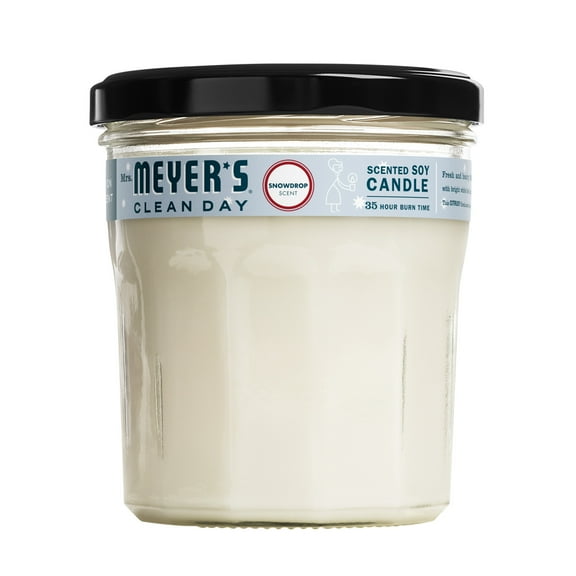 Mrs. Meyer's Clean Day Scented Soy Candle, Large, Limited Edition Snowdrop Scent, 7.2  fl oz Candle