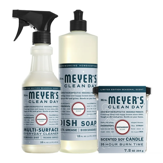 Mrs. Meyer's Clean Day Snowdrop Winter Scent Home Bundle