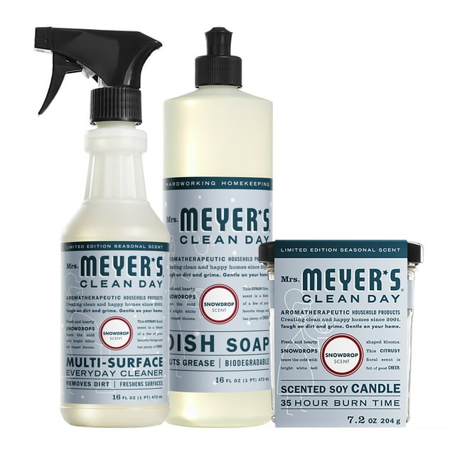 Mrs. Meyer's Clean Day Snowdrop Winter Scent Home Bundle