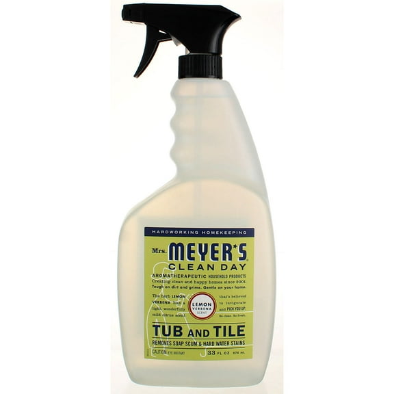 Mrs. Meyer's Clean Day Tub and Tile Cleaner, Lemon Verbena, 33 fl oz (6 pack) (Bundle)