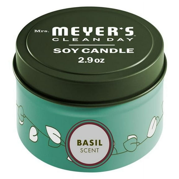Mrs. Meyer's Clean Day White Basil Scent Tin Candle 2.9 oz