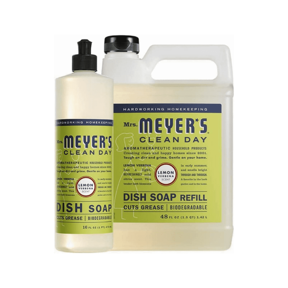 Mrs. Meyer's Dish Soap Variety, 1 Dish Soap, 1 Dish Soap Refill, Lemon