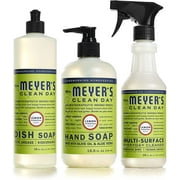 Mrs. Meyer's Kitchen set, Dish Soap, Hand Soap, and Multi-Surface Cleaner, Lemon Verbena, 1 CT