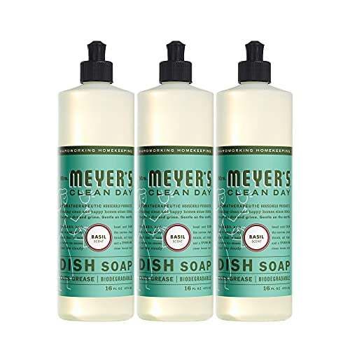 Mrs. Meyer's Liquid Dish Soap, Biodegradable Formula, Basil, 16 fl. oz ...