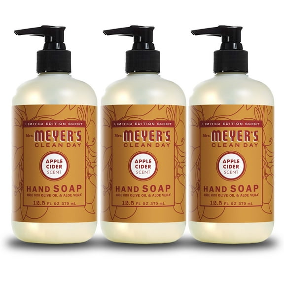 Mrs. Meyer's Liquid Hand Soap Apple Cider, 12.5 OZ, 3-Pack