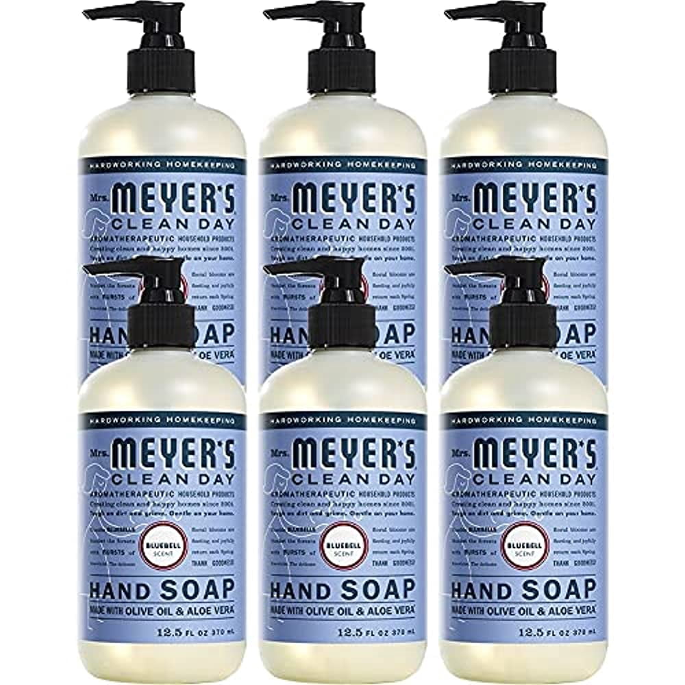 Mrs. Meyer's Liquid Hand Soap Bluebell, 12.5 Ounce (Pack of 6)