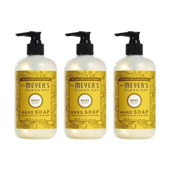 Mrs. Meyer's Liquid Hand Soap, Daisy, 12.5 oz (Pack 3)