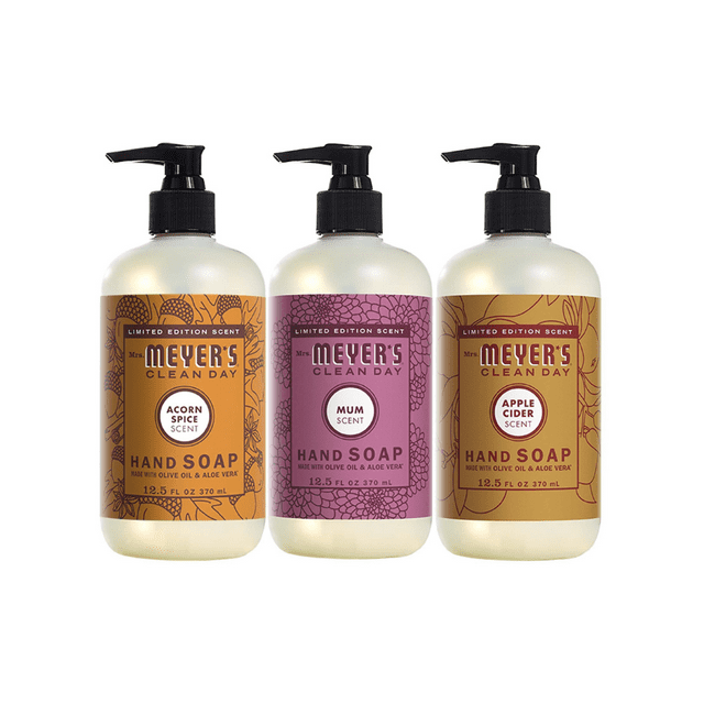 Mrs. Meyer's Liquid Hand Soap Fall Scent Variety, 1 Apple Cider, 1