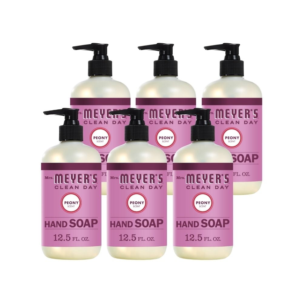Mrs. Meyer's Liquid Hand Soap Peony, 12.5 OZ (Pack of 6)