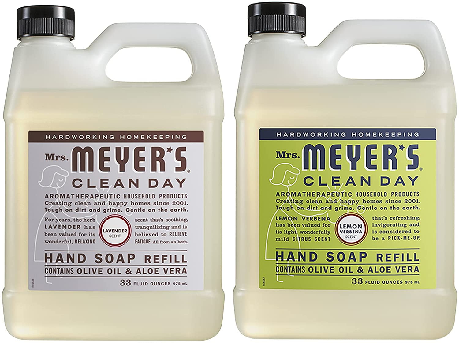Mrs. Meyer's Liquid Hand Soap Refill Variety, 1 Lemon Verbena, 1 Lavender, 2 CT