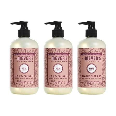 Mrs. Meyer's Liquid hand Soap Rose, 12.5 OZ (Pack 3)