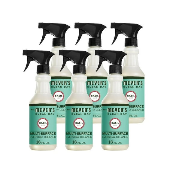 Mrs. Meyer's Multi-Surface Cleaner Basil, 16 OZ (Pack of 6)