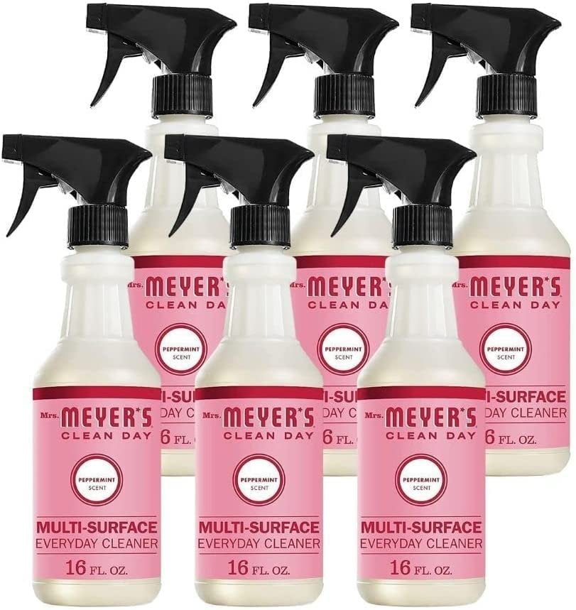 Pepermint Cleaner Mrs. Meyer's Cruelty-Free Multi-Surface Cleaner, Peppermint with Hint ...