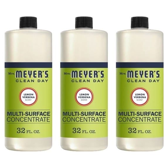 Mrs. Meyer's Multi-Surface Concentrate Lemon Verbena scent, 32 fl oz bottle, pack of 3