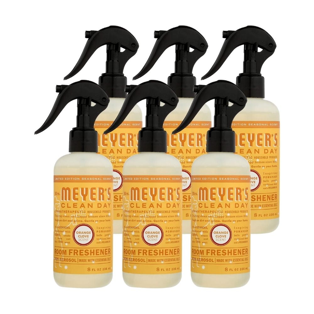 Mrs. Meyer's Room Freshener, Orange Clove, 8 OZ (Pack of 6)
