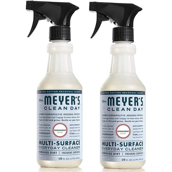 Mrs. Meyer's Multi-Surface Cleaner Snowdrop Scent Spray - 2 Pack, 16 Fl Oz Each