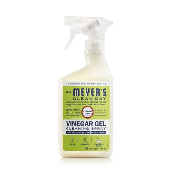 Mrs. Meyer’s Vinegar Gel Cleaning Spray, Bathroom Use, No-Rinse Formula, , Lemon Verbena, 16 Fl Oz, Pack of 1