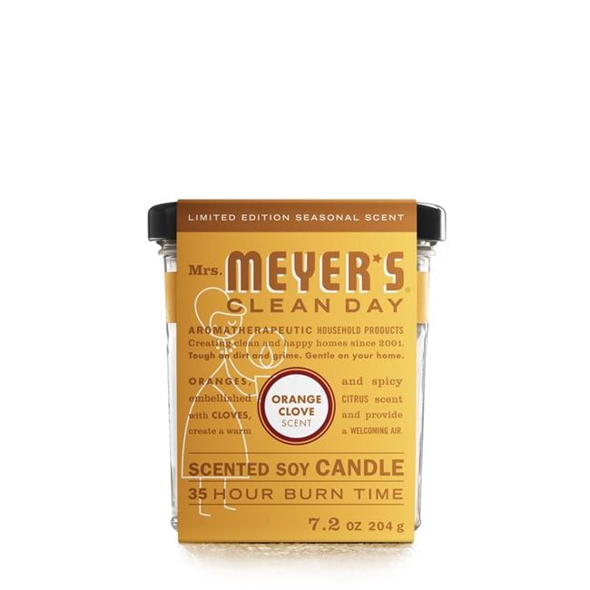 Mrs. Meyers 1004077 7.2 oz Clean Day White Orange Clove Scent Soy